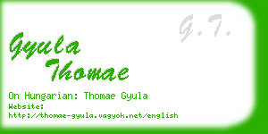 gyula thomae business card